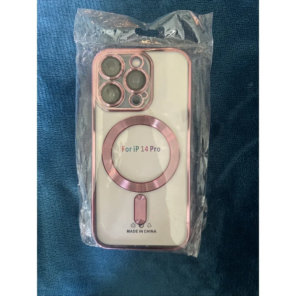Shockproof Mag Safe TPU Case For iPhone 14 Pro .- ROSE GOLD